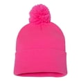 thumbnail image 1 of Sportsman SP15 Pom-Pom 12" Knit Beanie Neon Pink - One Size, 1 of 1