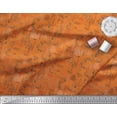 thumbnail image 3 of Soimoi Orange Velvet Fabric Abstract & Rabbit Animal Print Sewing Fabric Yard 58 Inch Wide, 3 of 5