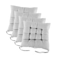 thumbnail image 4 of 4 piezas de cojín para silla de comedor, cojín para silla de cocina, relleno de poliéster suave Gris, 4 of 9