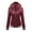 Red, variant on Fall Jacket Women Zip Up Hooded Quilted Bomber Fashion Slim Cropped With Pocket Winter Clothes