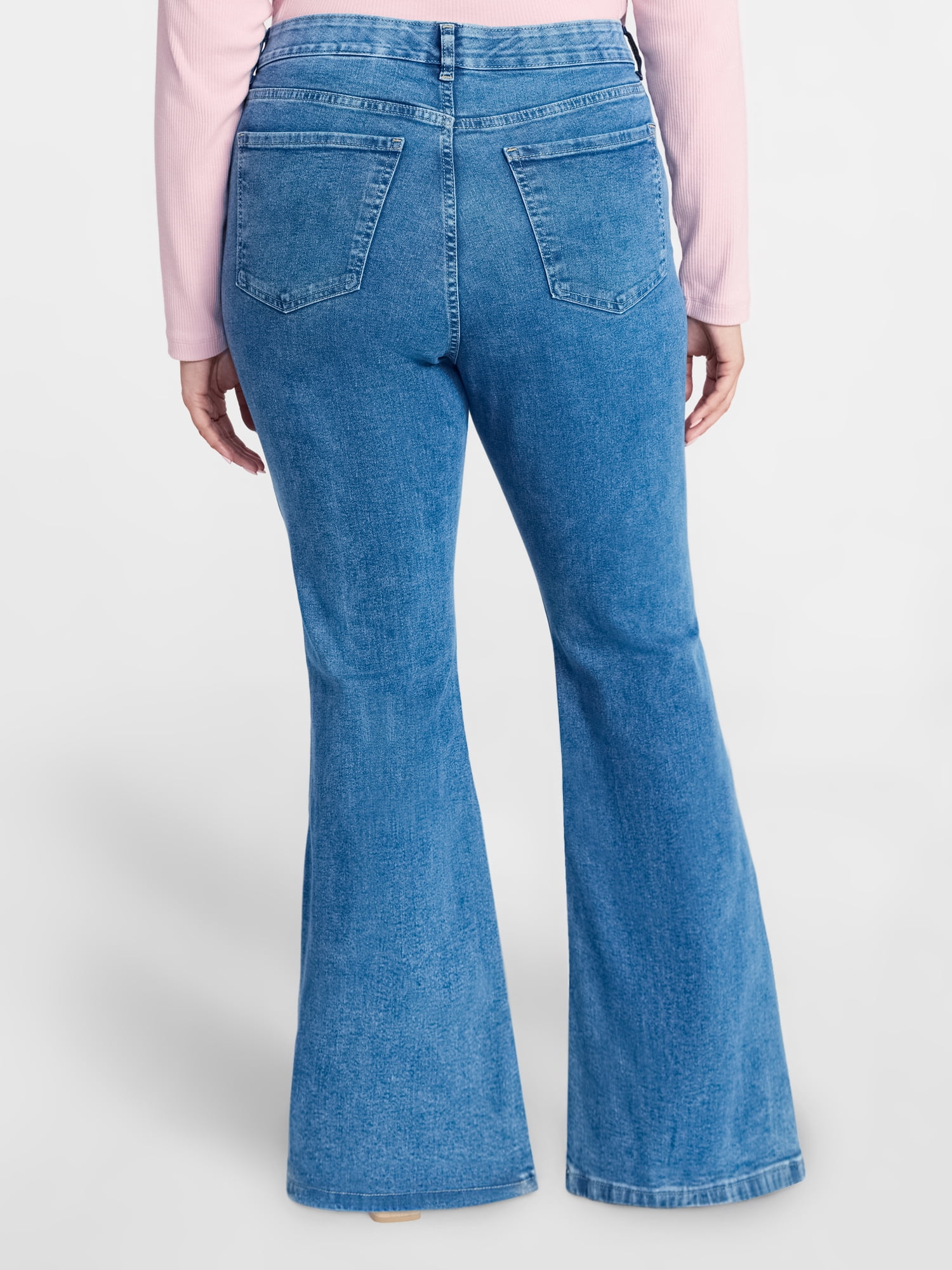 Terra & Sky Women's Plus Size Core Flare Jeans, Sizes 16W-28W