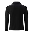 thumbnail image 5 of Men Polo Shirts Fall Winter Long Sleeve Tops Solid Color Button Down Collared Casual Soft Shirts for Men, 5 of 9