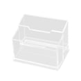 thumbnail image 1 of DOLITY Business Card Holder for Desk Acrylic Display Meetings Home Name Cards Stand 2Slot 10.5x6.6x6.3cm, 1 of 9