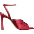 thumbnail image 6 of Sam Edelman Lavendar Raspberry Ankle Strap Squared Open Toe Spool Heeled Sandals (Raspberry, 6), 6 of 6