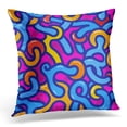 thumbnail image 1 of EREHome Colorful Geometric Abstract Pink Blue Pattern Tangled Lines in Graffiti Style Zentangle Modern Arts Pillow Case Pillow Cover 20x20 inch, 1 of 1