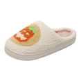 thumbnail image 3 of Halloween Slippers Spooky Ghost Slippers Cute Cozy Warm Plush Slip-On House Indoor and Outdoor Shoes, 3 of 9