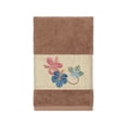 thumbnail image 5 of Authentic Hotel and Spa  Turkish Cotton Floral Vine Embroidered Latte Brown 4-piece Towel Set, 5 of 5