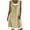 Khaki2, variant on CALAFEBILA Summer Dresses for Women Sleeveless Solid Color Knee Length Sun Dress Denim Patchwork Fake Two Piece Long Dresses for Women 2025