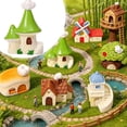 thumbnail image 3 of TINGXIN Diy Miniature Mushroom Resin House H (Miniature Mushroom Resin House, Fairy Garden House), Miniature Scene Decor Dollhouse Accessories Resin Dollhouse for Terrarium Fish Tank, 3 of 5