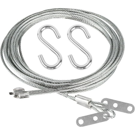 

2 Pack Garage Door Safety Cable 8 8 x 1/8 7x7 Strands Extension Spring Cable Set Garage Door Cable Replacement Hardware Kit--