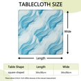 thumbnail image 2 of Blue Marble Gold Wave Pattern Square Fitted Tablecloth with Elastic Edge,Square Table Cover,Washable Elastic Table Cover for Home Kitchen Party Decor 34"x34", 2 of 6