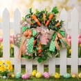 thumbnail image 5 of Wooowa Easter Carrot Bow Wreath, Spring Artificial Greenery Garland for Front Door, Wall, Window and Home Party Decor, 17.7 Inches, 5 of 5