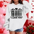 thumbnail image 5 of Kids Valentine Hoodies Long Sleeve Festival Print Pullover Tops Casual Loose Holiday Hooded Sweatshirts (3 Years, White), 5 of 8