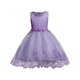 thumbnail image 4 of LYHaoo Girls Formal Party Dress With Vest And Skirt Elegant Childrens Gown For，Girls A Line Dresses Sizes 5-6 Years Purple, 4 of 7