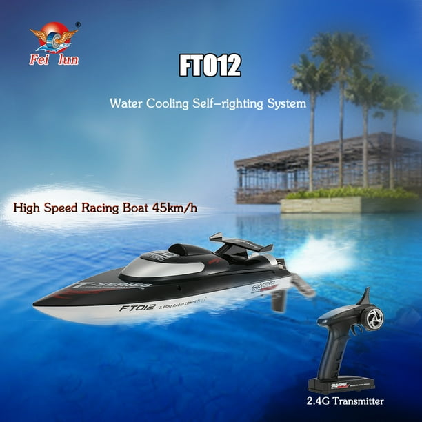Feilun Ft012 2 4g Brushless 45km H High Speed Rc Racing Boat With Water Cooling Self Righting System Walmart Com Walmart Com