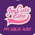 thumbnail image 4 of Inktastic Cute Like My Great Aunt Girls Baby Bib, 4 of 4