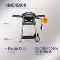 VANSTON 1500W Electric Barbecue Grill & Smoker with Removable Stand for