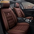 thumbnail image 6 of OTOEZ Car Seat Covers Full Set Leather Front and Rear Bench Backrest Seat Cover Set Universal Fit for Auto Sedan SUV Truck, 6 of 12