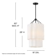 thumbnail image 2 of 47737BK Hinkley Lighting Gwen - 20W 4 LED Large Pendant-28 Inch Tall and 16 Inch Wide-Black Finish, 2 of 9