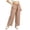Beige, variant on Straight Leg Casual Pants for Women Ruffle Elastic High Waist Drawstring Dressy Work Pants Plus Size Solid Color Summer Trousers with Pockets Black XXXXL