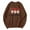 Brown, variant on WILLBEST essentials hoodie Fashion Women's Christmas Print Crew Neck Sweatshirt Trendy Long Sleeve Pullover For Holiday Style st patricks day hoodie