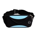 thumbnail image 1 of Riñonera con correa ajustable para el hombro (azul), riñonera impermeable para hombres y mujeres con orificio para auriculares para pasear perros, gimnasio, ciclismo, maratón, 1 of 5