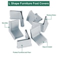thumbnail image 3 of Uxcell 12Pack 1.38" x 1.38" Angle Iron Foot Pad L Shaped Plastic Leg Cap Protector, Grey, 3 of 6