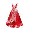 Wyzesi Robe Formelle Courte Fluide pour Femmes Robe Évasée Imprimée Sans Manches Robe Tunique Robes d'Invité de Mariage