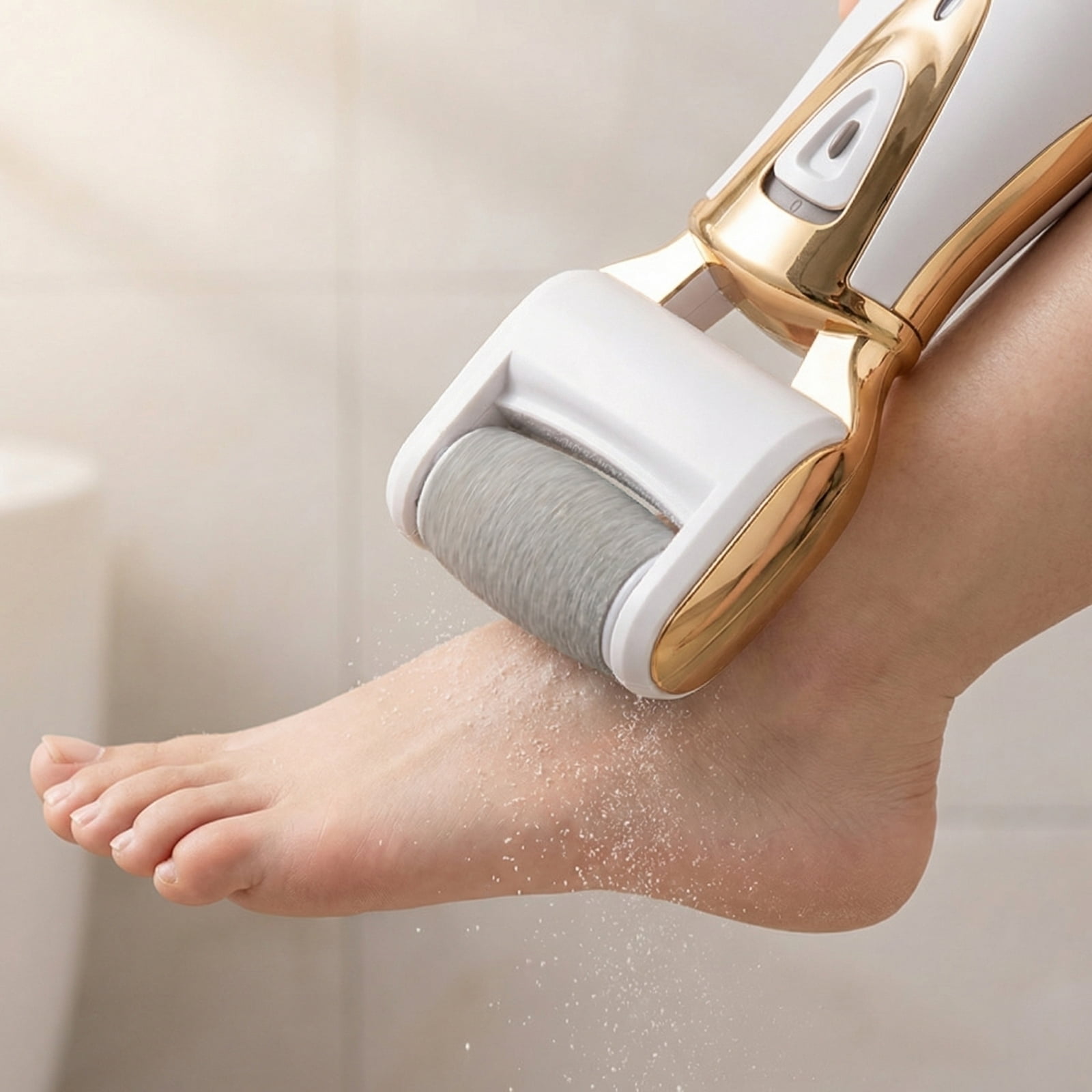 Electric Foot Callus Remover – Rechargeable Pedicure Tool for Dead Skin Removal, Professional At-Home Foot File with Extra Coarse Roller Head