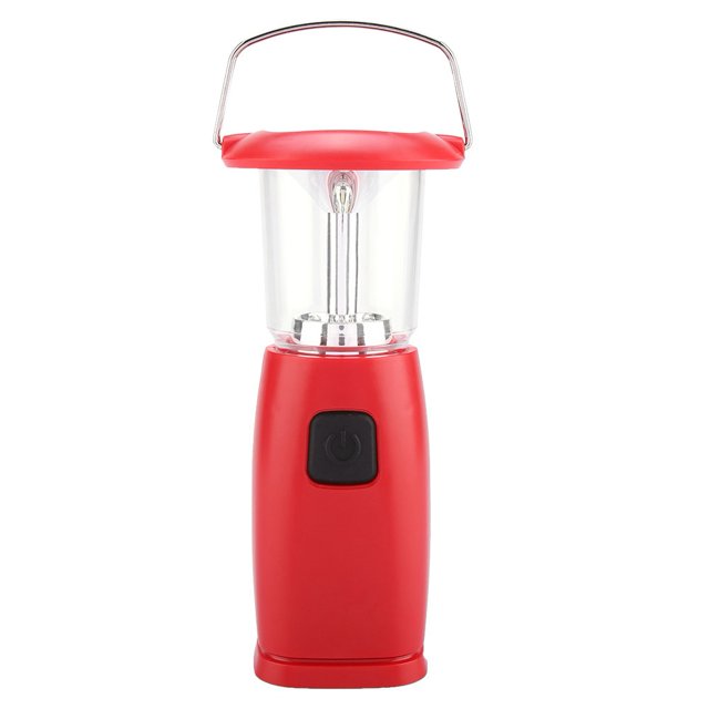 Práctico LED con energía Solar, manivela, linterna para acampar, tienda de campaña al aire libre, luz de emergencia roja