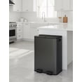 thumbnail image 1 of Dual Trash Can with Removable Inner Buckets, Rectangle Step Garbage Can with Soft-Close Lids, Stain-Resistant Recycling Bin Waste Container for Kitchen, Dining Room, Restaurant, 1 of 6