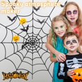 thumbnail image 5 of Spider Webs Halloween Decorations Outdoor, 10.5ft Black Fake Spider Web, Scary Haunted House Outdoor Wall Decor for Halloween Party Hanging Decorations, 5 of 7