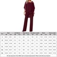 thumbnail image 2 of Pantalones Conjunto de 2 piezas a juego para mujer Chic gasa dobladillo asimétrico trajes de noche de boda Kuymtek Vino Tinto Xxl para Mujer, 2 of 8