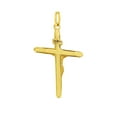 thumbnail image 4 of Precious Stars 14K Two-Tone Solid Gold Crucifix Religious Unisex Pendant with 24" Chain Necklace, 4 of 7