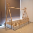 thumbnail image 5 of Cama Tipi Montessori Con Barandales De Madera Individual, 5 of 5