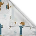 thumbnail image 3 of Ambesonne Dachshund Kitchen Curtains, Dog in Pullover Snowflake, 55"x45", Ginger Dark Turquoise, 3 of 3