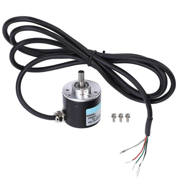 Encoder 5?24V DC AB 2 Phase Incremental Rotary Solid Shaft Encoder for Office Automation Engineering1024B