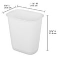 thumbnail image 4 of Sterilite Corbeille Rectangulaire de 11,4 litres - Blanc, 4 of 5