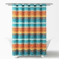 thumbnail image 2 of Lush Decor Boho Watercolor Border Shower Curtain, Multicolor 72" x 72", 2 of 7