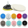thumbnail image 2 of 4" Diamond Polishing Pads, 14Pcs Wet Dry Granite Stone Polish Pad Kit with 5/8"-11 Backer Pad for Drill, Grinder, Polisher, 50-8000 Grit Sanding Pads for Concrete, Marble, Tile, Quartz, 2 of 6