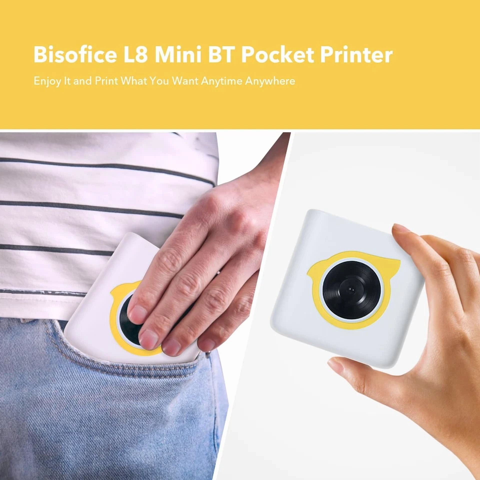 CIRCLE- Wireless Bluetooth Pocket Thermal Printers Label Maker For Diy Photo Printing Us