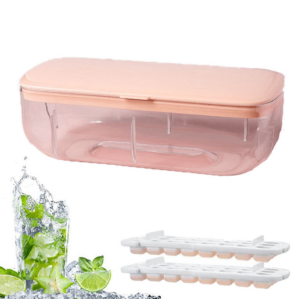 Ice Cube Storage Bin Stackable Easy Release Ice Container， for Cocktail