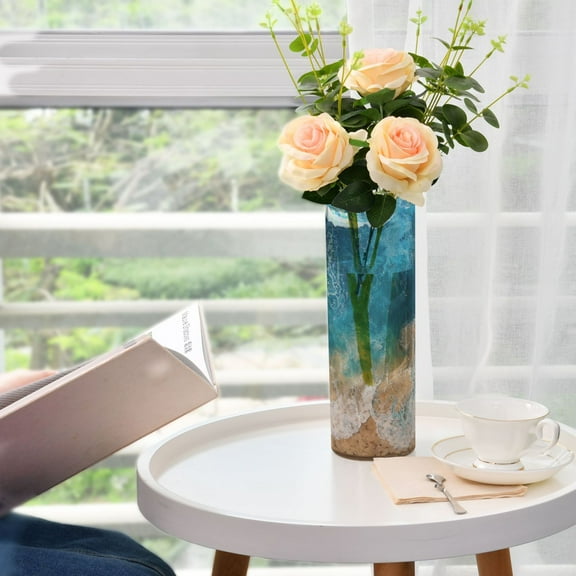 Beach Ocean Flower Vase Decorative Vases for Flowers Home Decor for Centerpieces Entryway Shelf Living Room