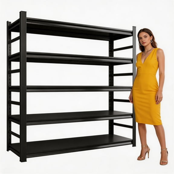 5 Tier Garage Shelving Heavy Duty 3000LBS Storage Shelves Metal Shelving Unit 5 Tier Adjustable Storage Rack & Shelving for Basement, Warehouse, Pantry, Closet, Kitchen 48"W × 24"D × 88"H