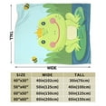 thumbnail image 3 of DouZhe Ultra-Soft Micro Fleece Lightweight Flannel Bed Blanket, Adorable Animal Green Frog Print Cozy Warm Throw Blankets, 50"x40", 3 of 7