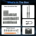 thumbnail image 4 of Cordless Screwdriver, 47 in 1 Electric Screwdriver,Dual Position Handle with USB Cable LED Light for Home Office DIY Tools, 4 of 7