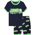 thumbnail image 2 of Little Hand Boys Pajamas Toddler Boys Pajamas Truck Kids 2 Piece Short Sets Summer Sleepwear Clothes 6T, 2 of 7