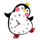 thumbnail image 5 of Reloj de pared de madera con diseño de pingüino de dibujos animados, 9,8x11,8 pulgadas, decorativo, encantador, funciona con pilas, decoración del, 5 of 9