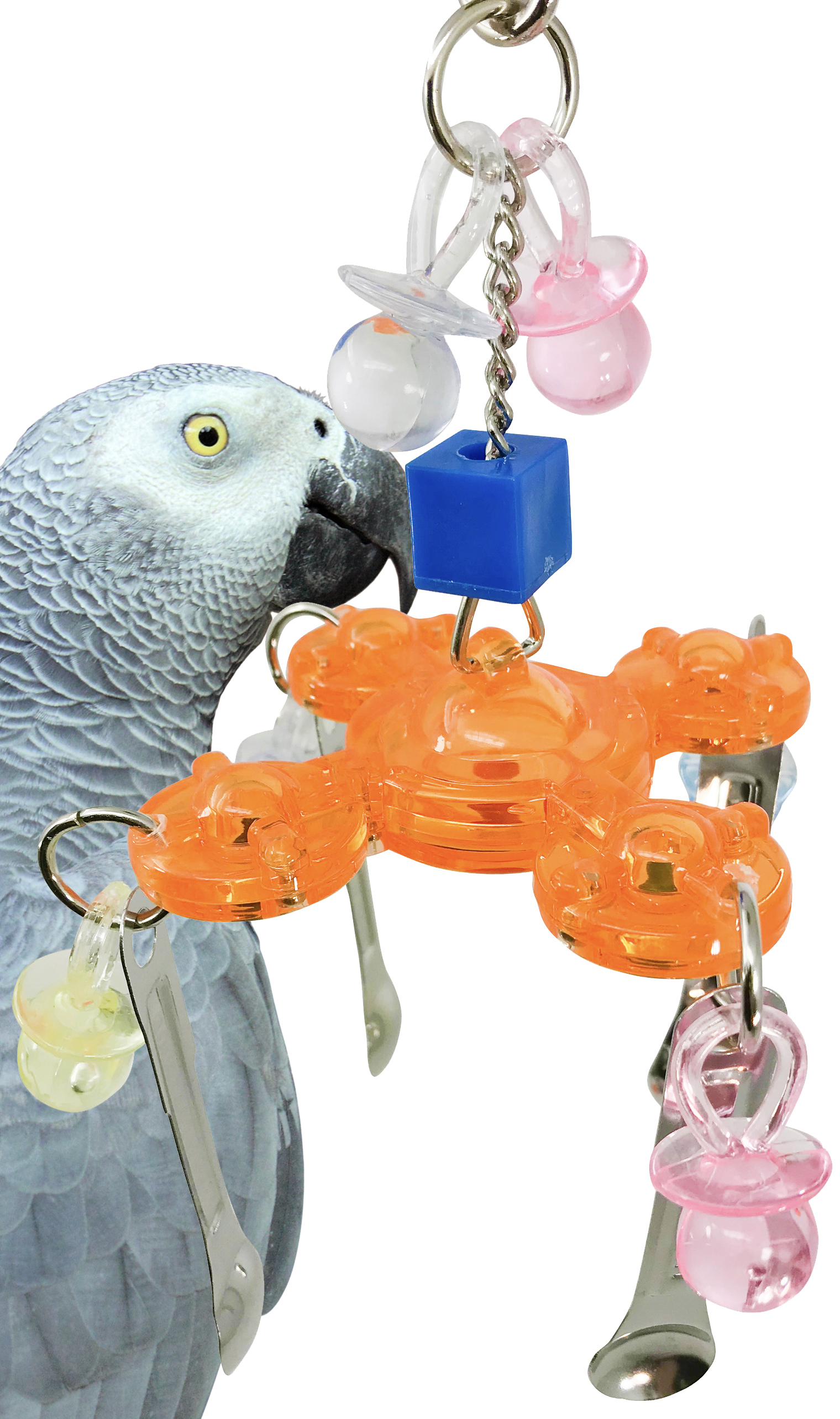 Bonka Bird Toys Bonka Bird Toys 824 Wookie Spinner Bird Toy Parrot cage