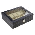 thumbnail image 6 of Milue 10 Grids Watch Box PU Watches Display for Case Jewelry Holder Storage Organizer with Lock for Women Men Gifts, 6 of 9